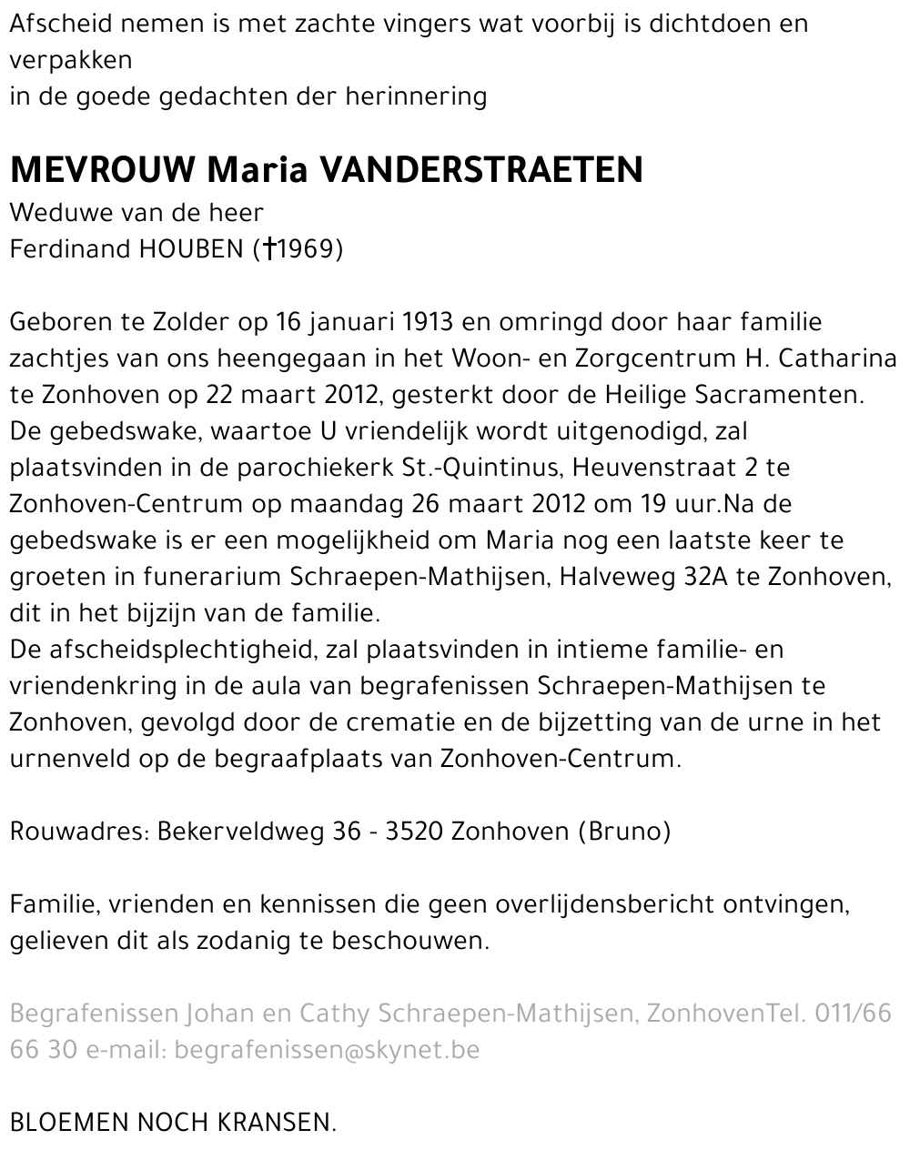 Maria Vanderstraeten