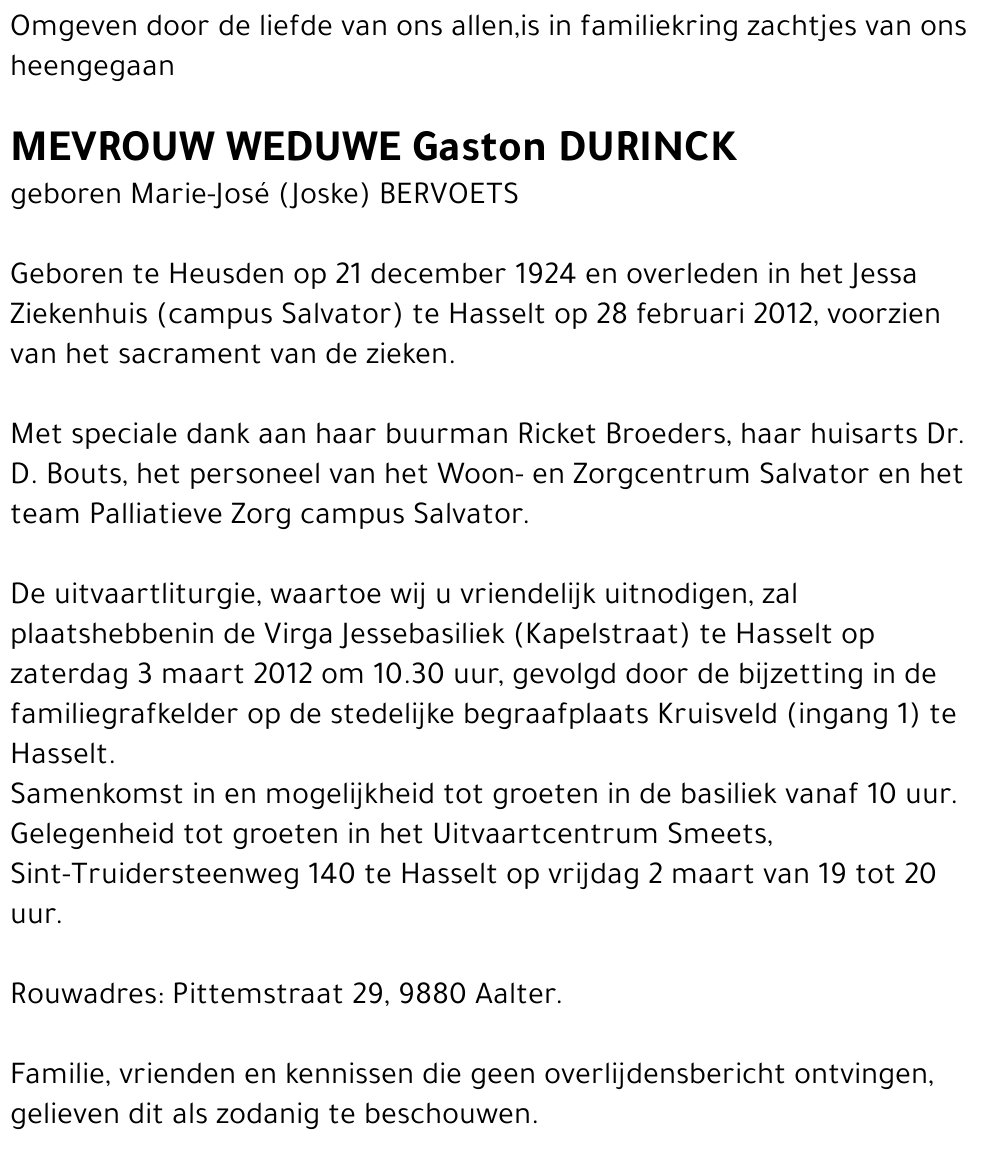 Marie-José Bervoets