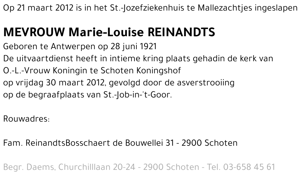 Marie-Louise REINARDTS