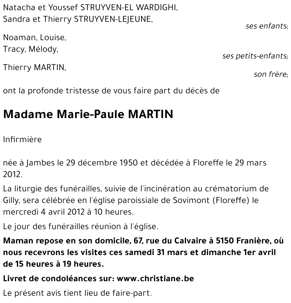 Marie-Paule MARTIN