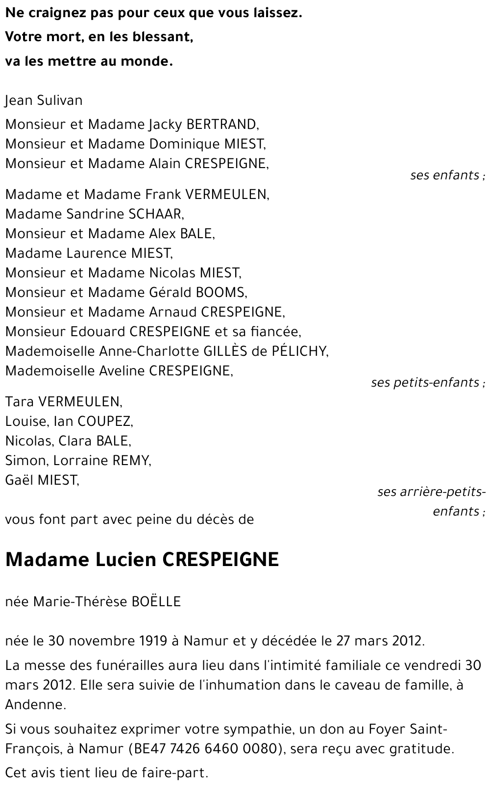 Marie-Thérèse BOËLLE