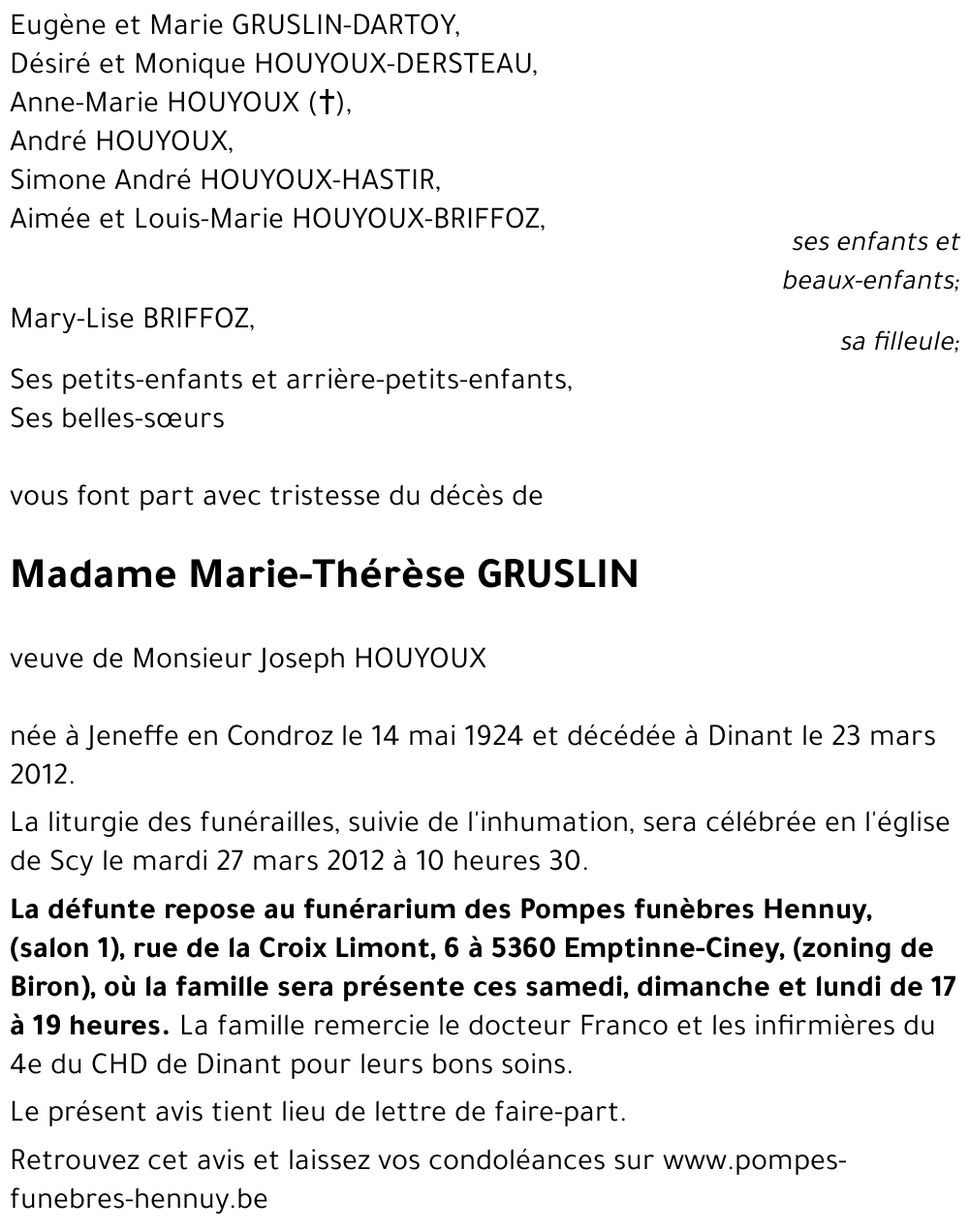 Marie-Thérèse GRUSLIN