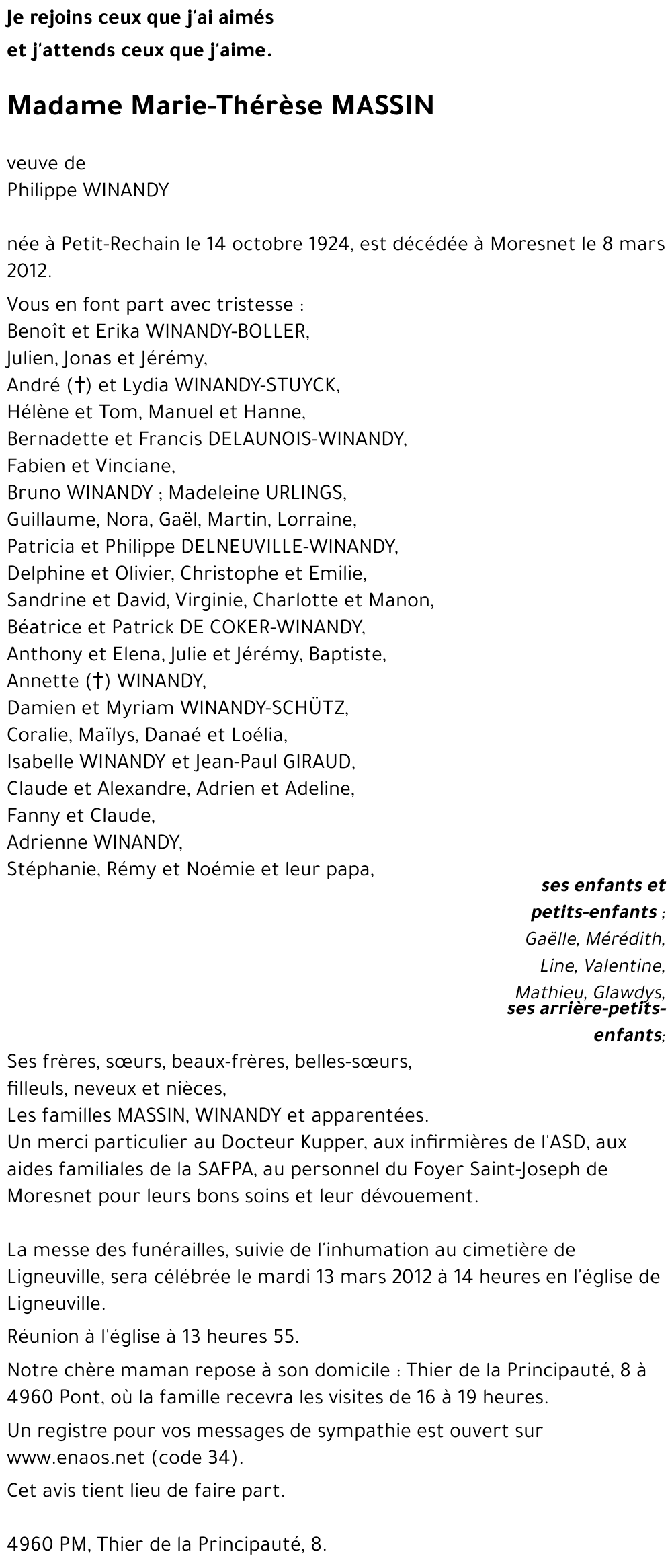 Marie-Thérèse MASSIN