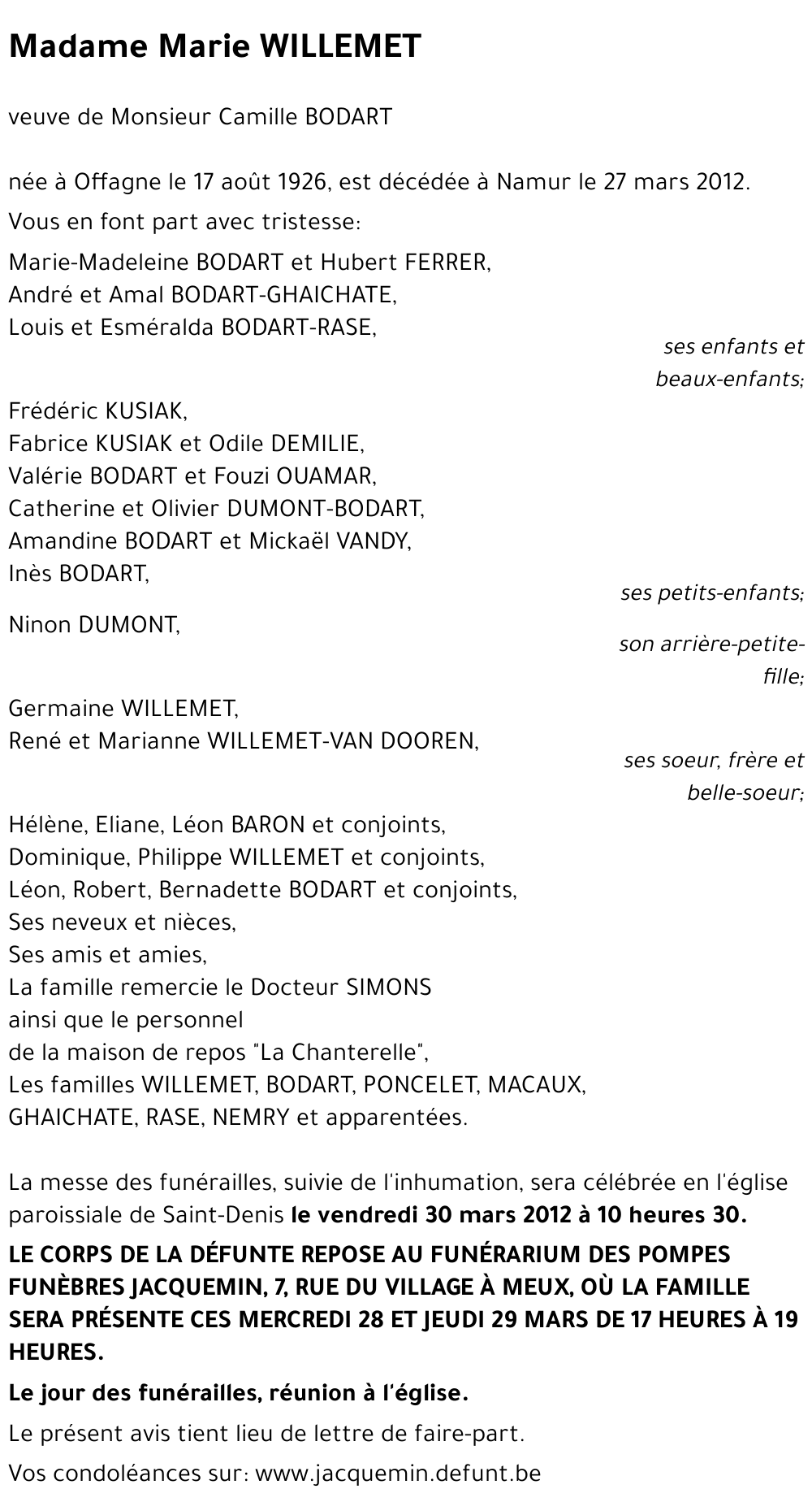 Marie WILLEMET