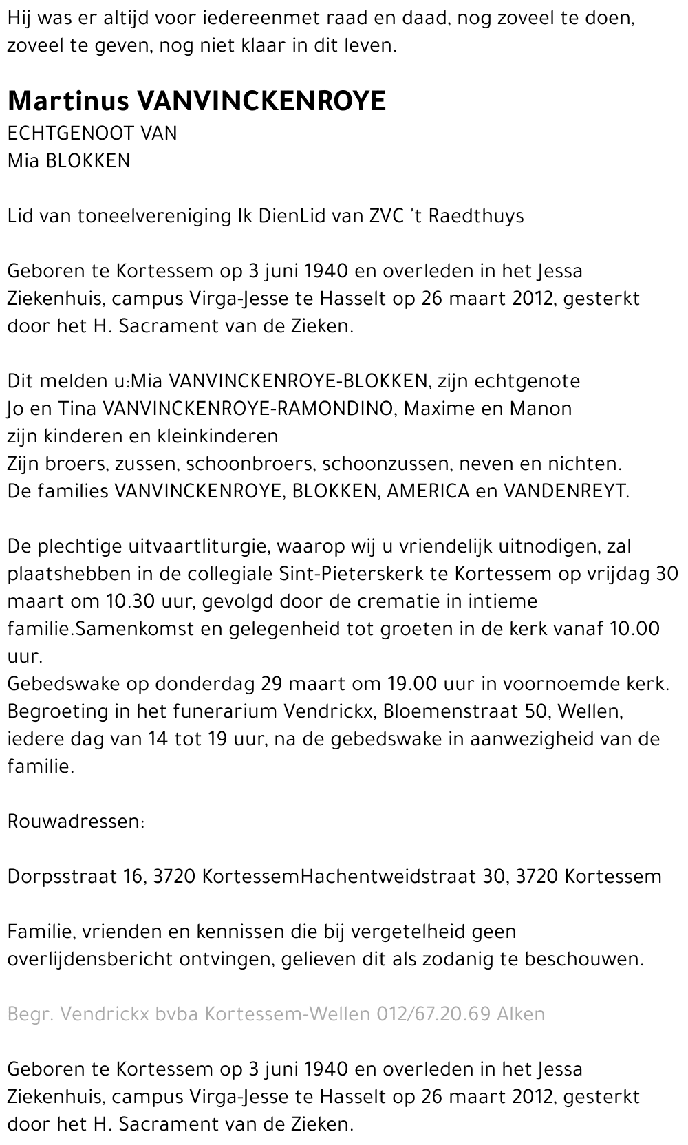 Martinus Vanvinckenroye