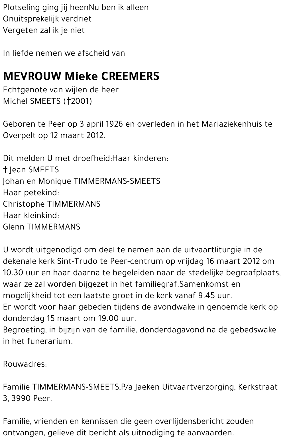 Mieke CREEMERS
