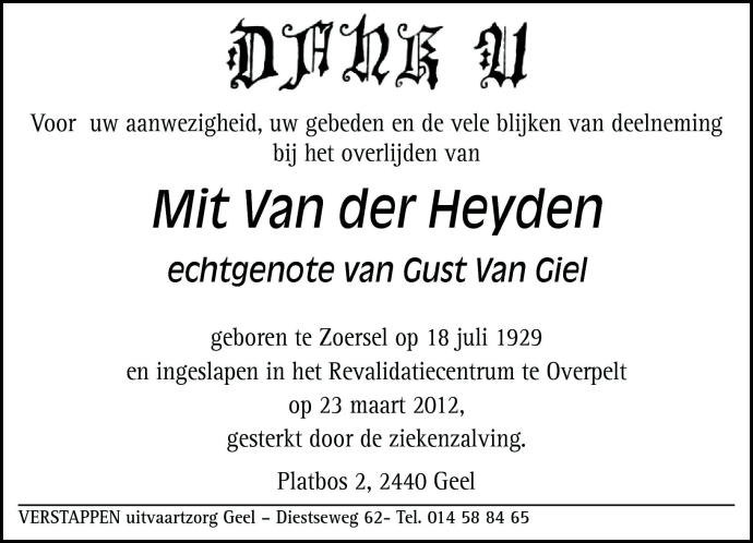 Mit Van der Heyden