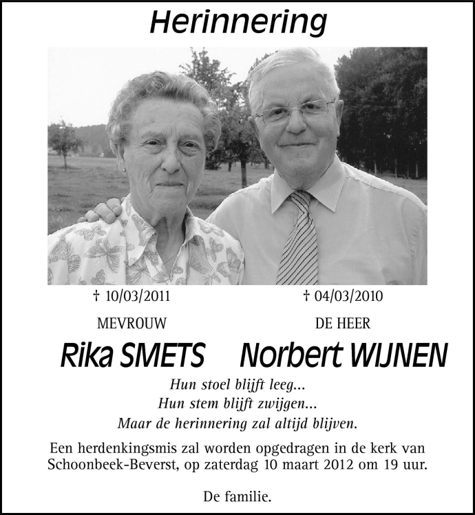 Norbert en Rika WIJNEN-SMETS