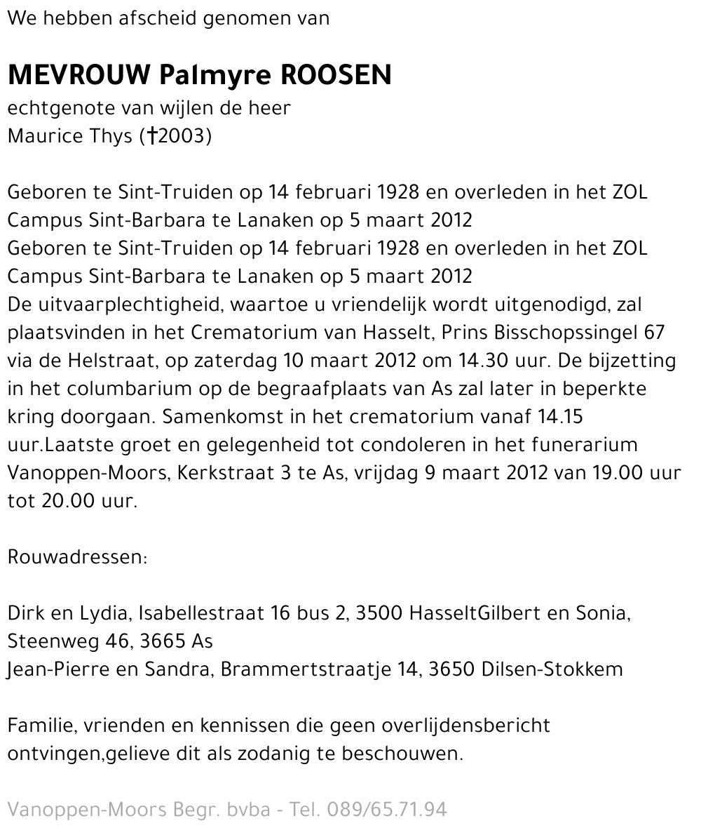 Palmyre Roosen