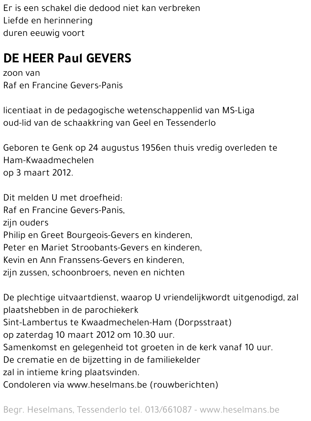 Paul Gevers
