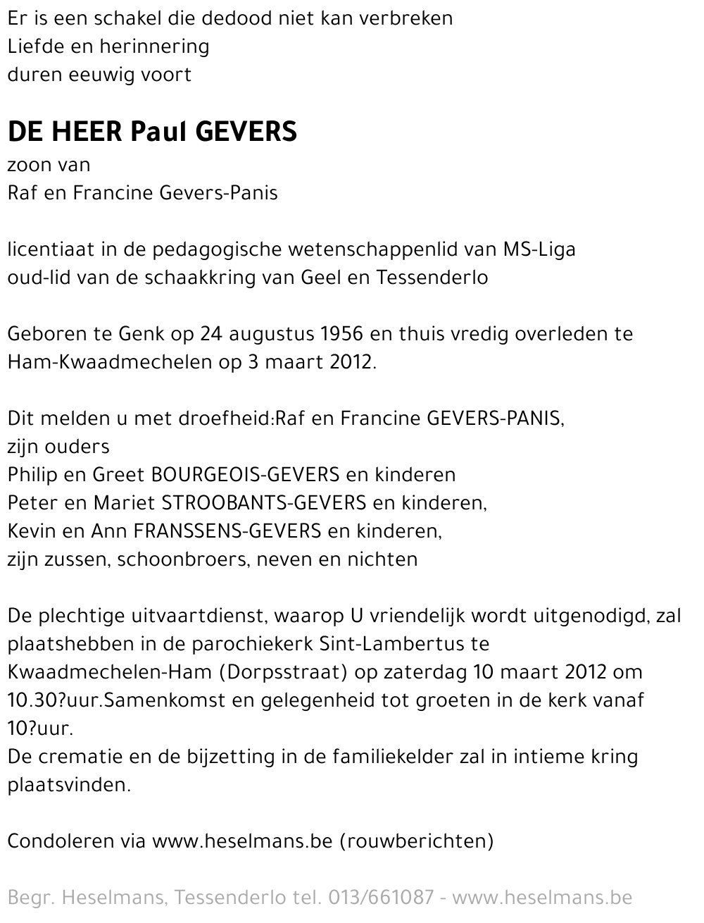 Paul Gevers