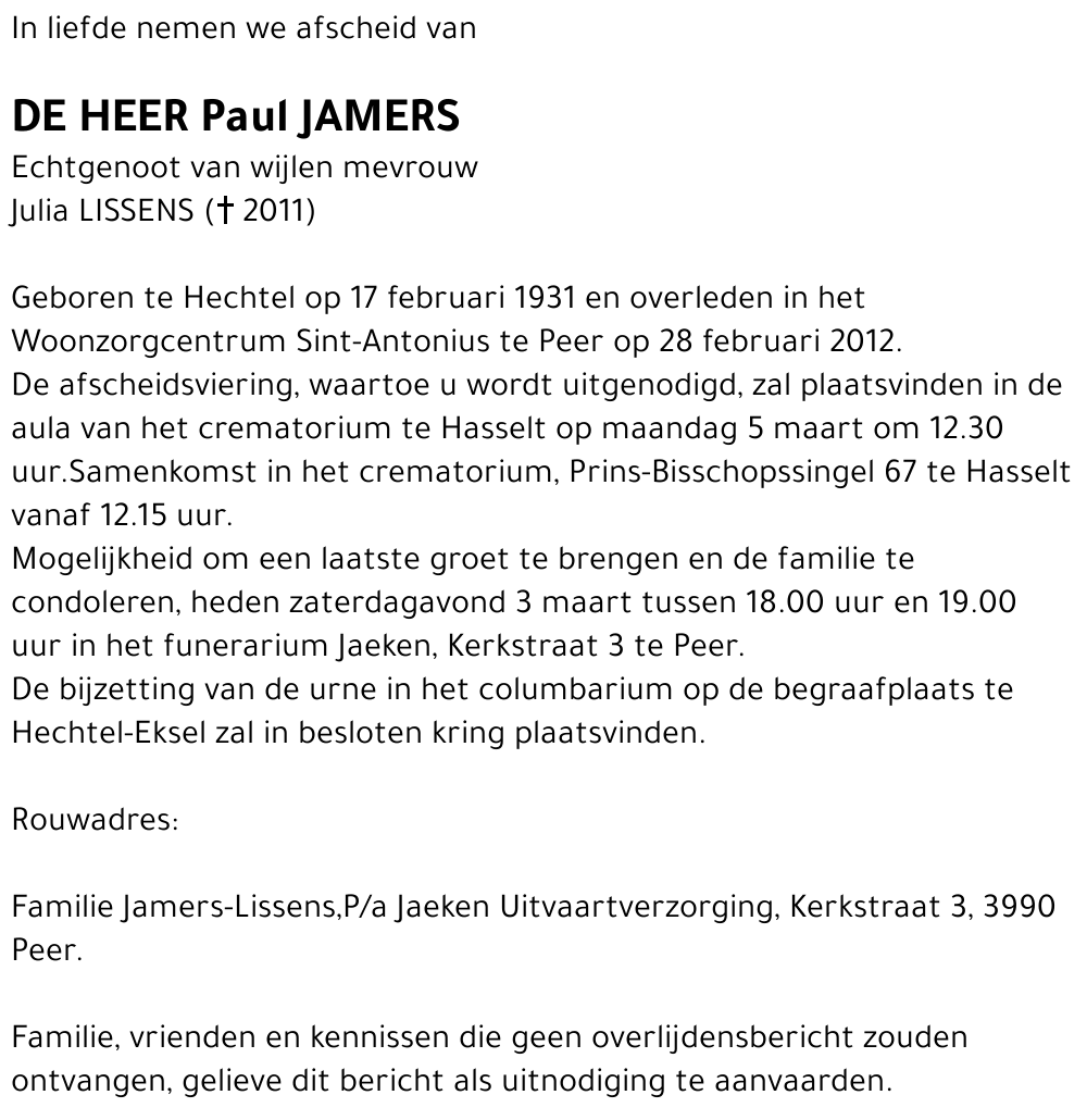 Paul JAMERS