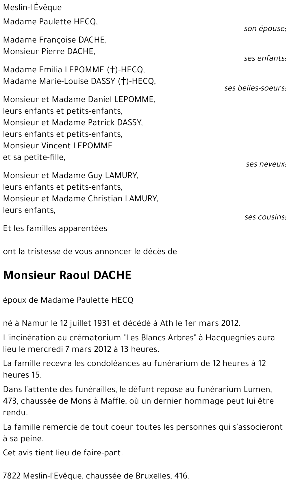 Raoul DACHE