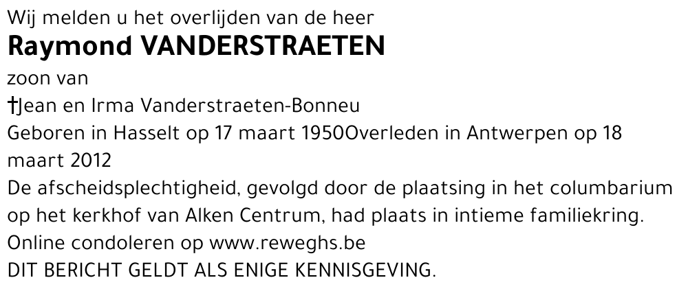 Raymond Vanderstraeten