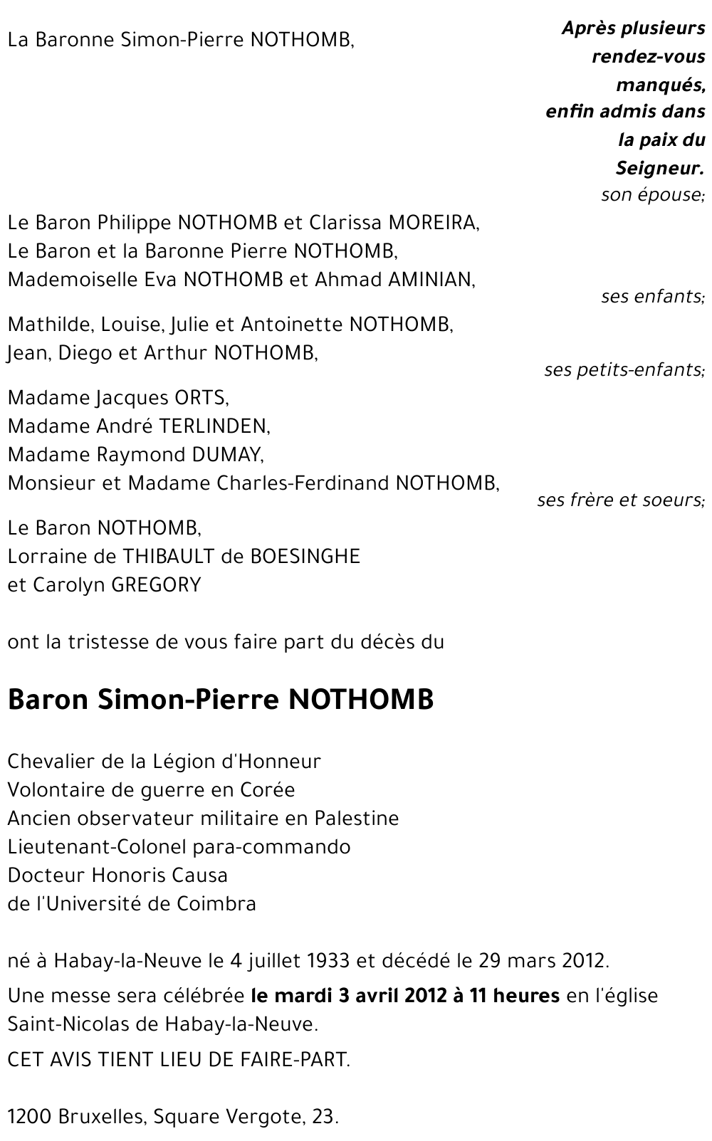 Simon-Pierre NOTHOMB