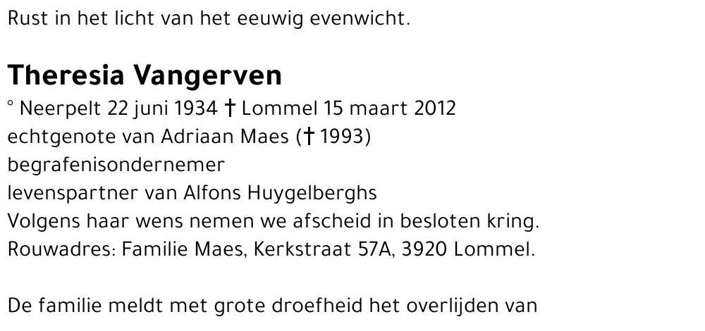 Theresia Vangerven