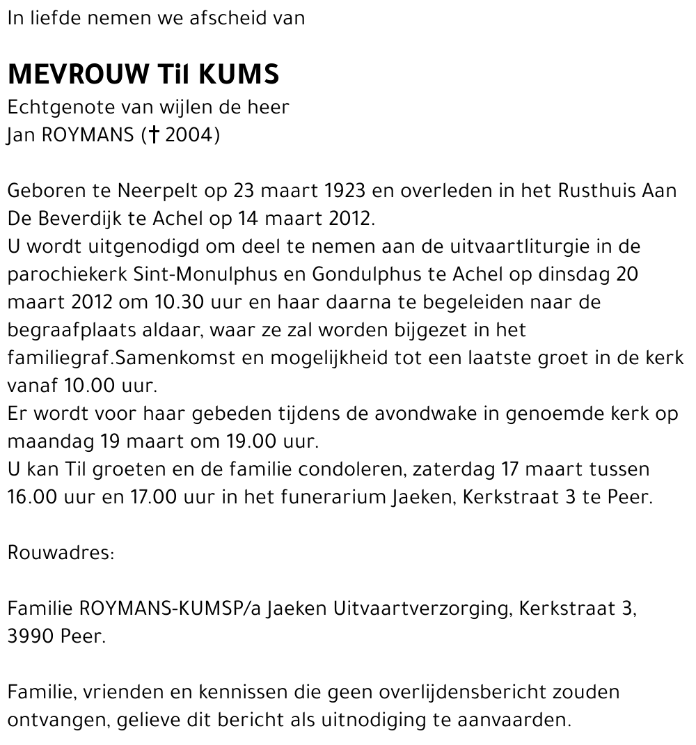 Til KUMS