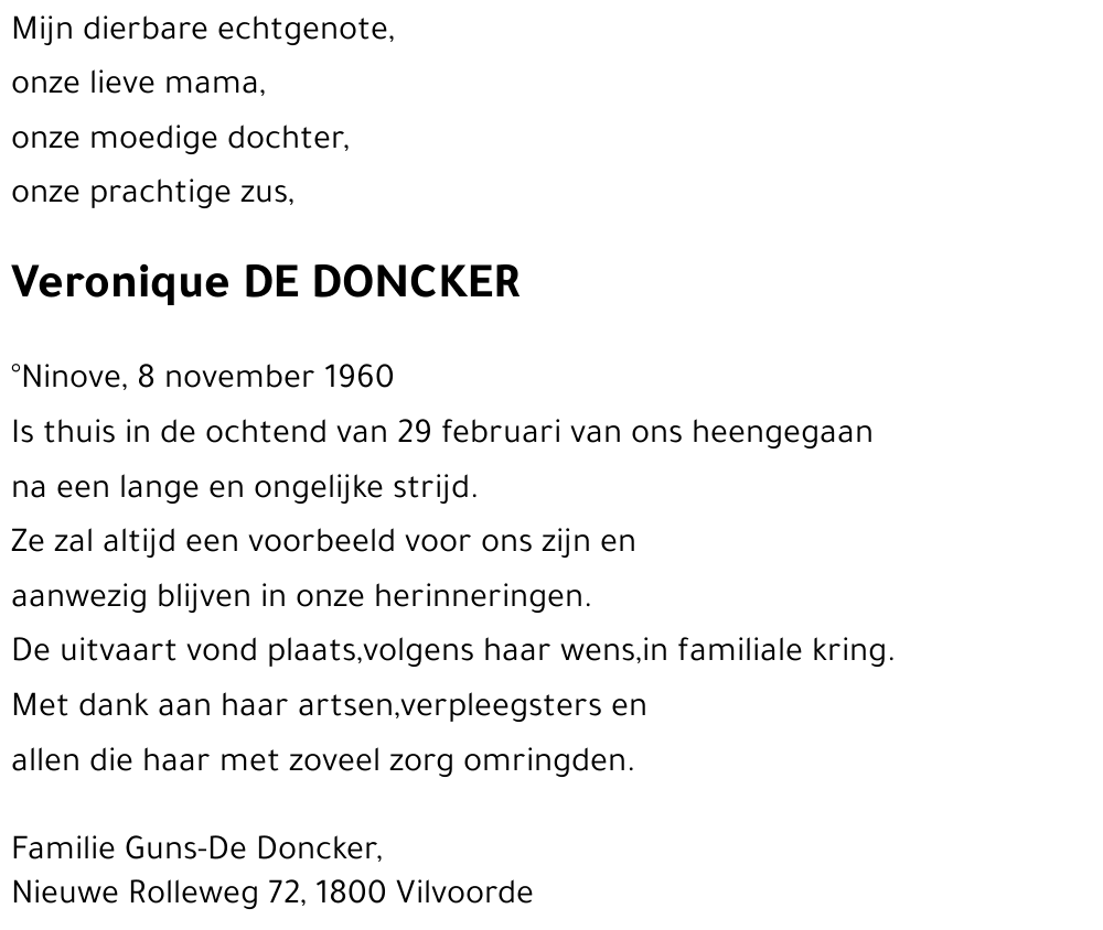 Veronique DE DONCKER