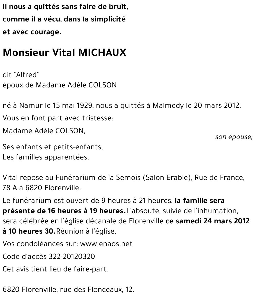 Vital MICHAUX