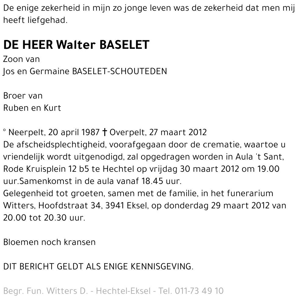 Walter Baselet
