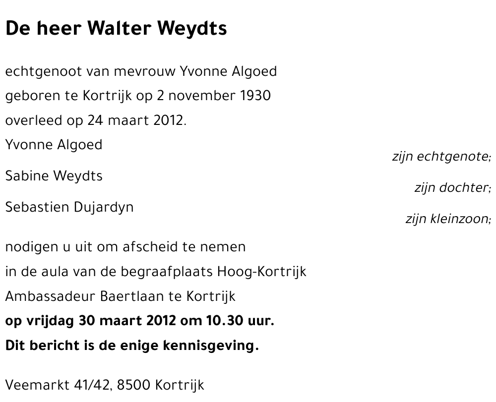 Walter Weydts
