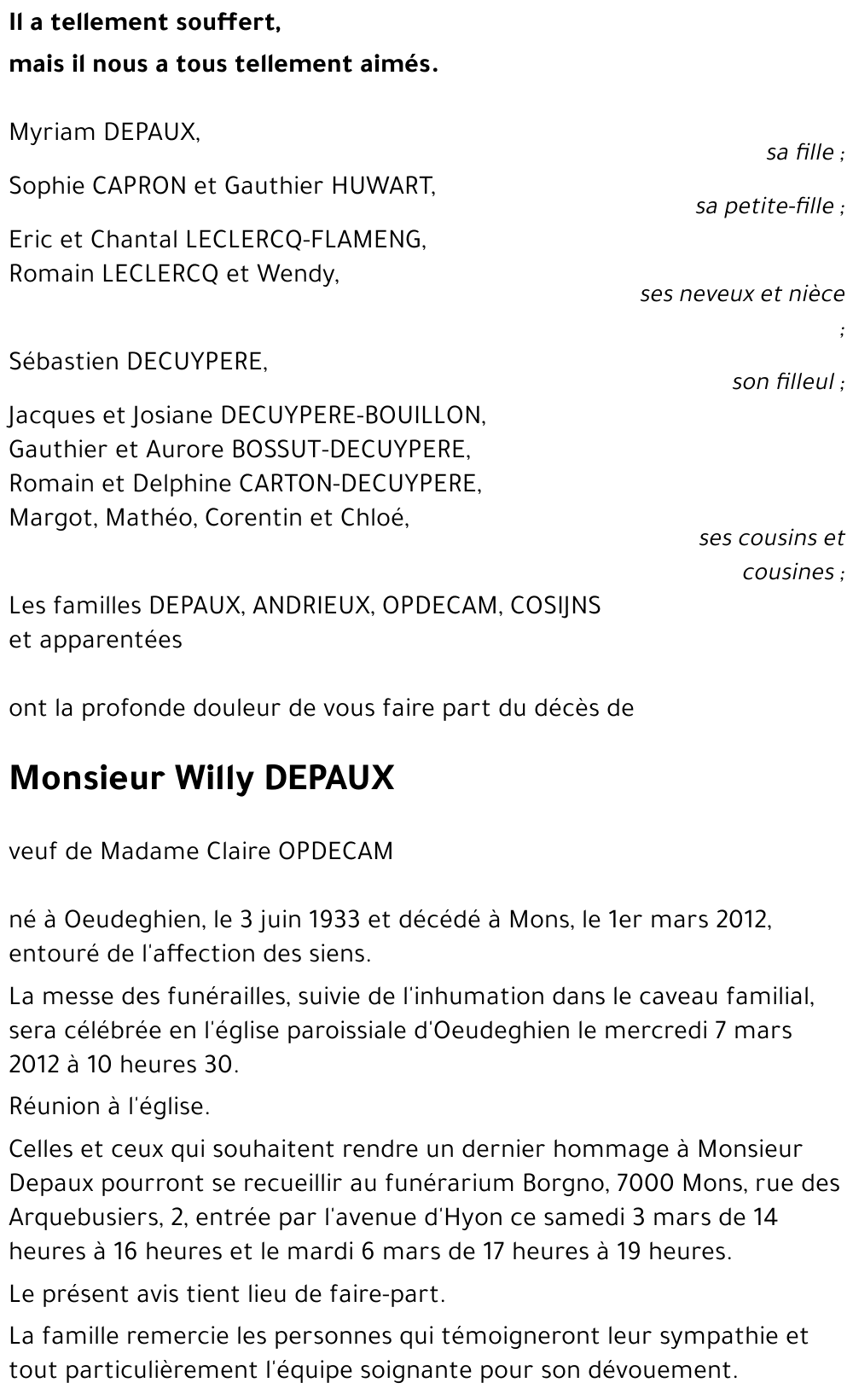 Willy DEPAUX