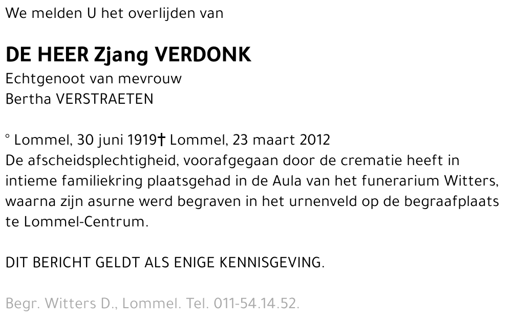 Zjang Verdonk