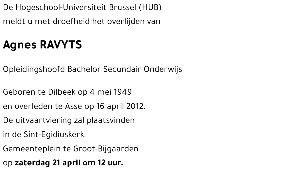 Agnes RAVYTS