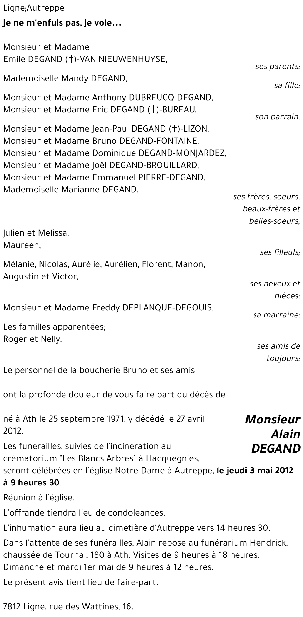 Alain DEGAND