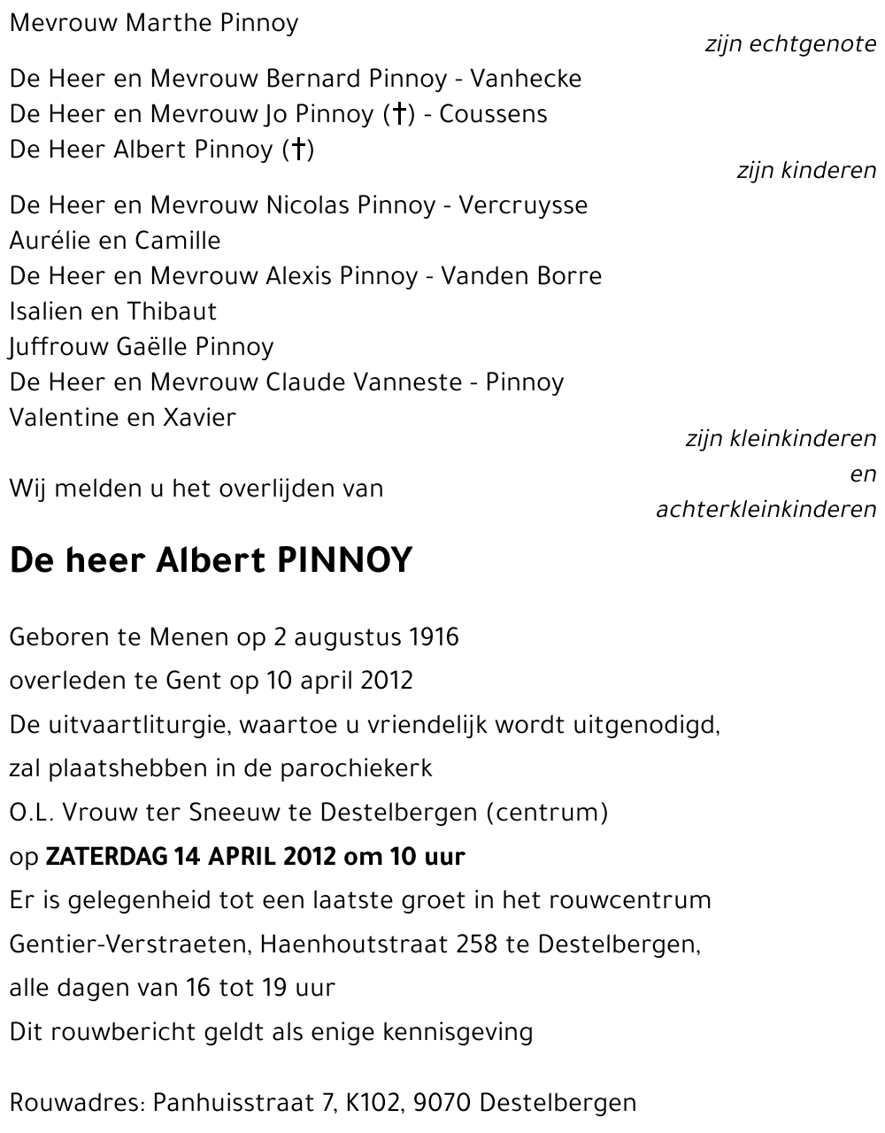 Albert PINNOY