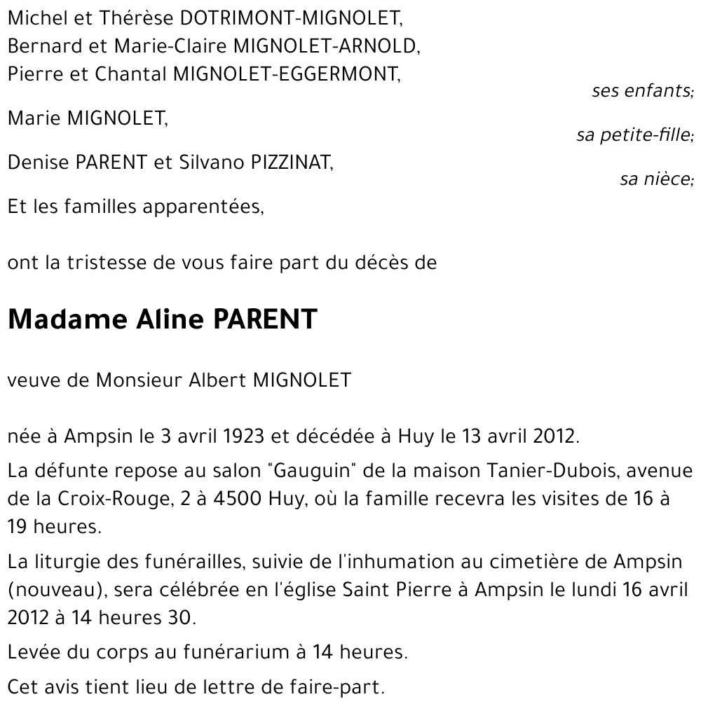 Aline PARENT