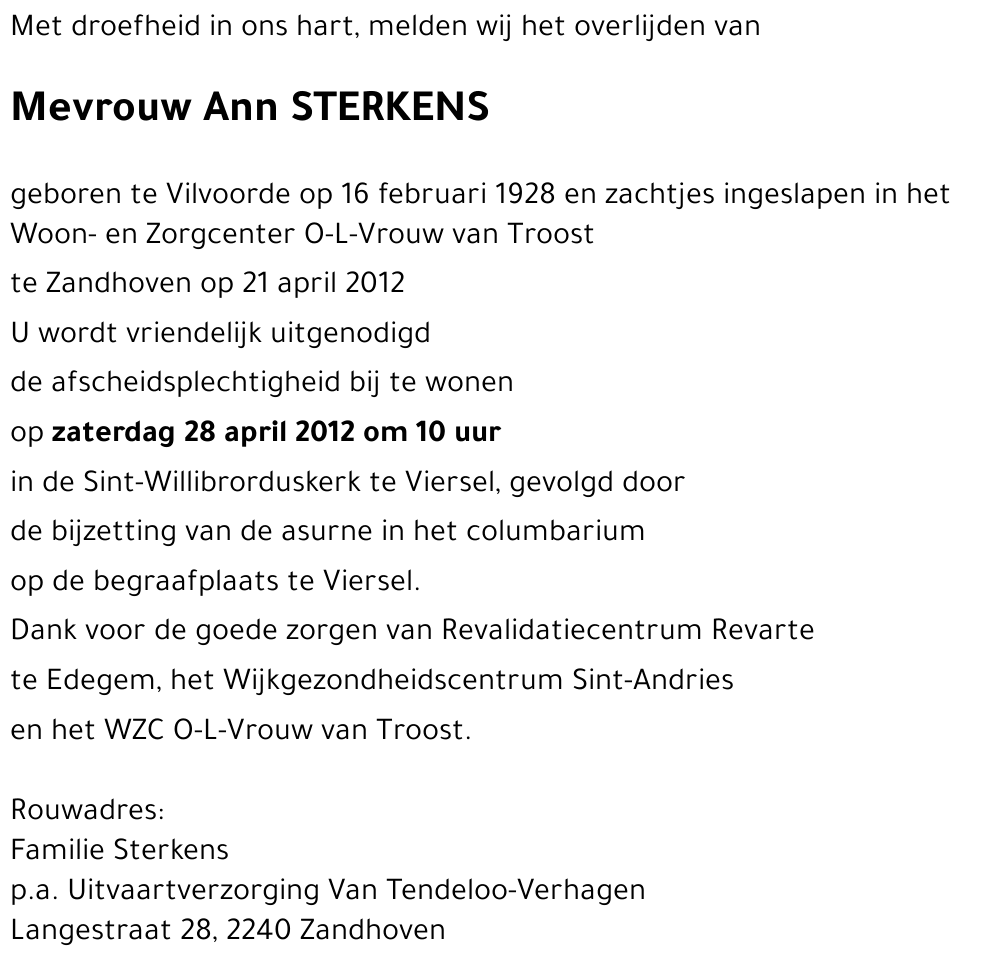Ann STERKENS