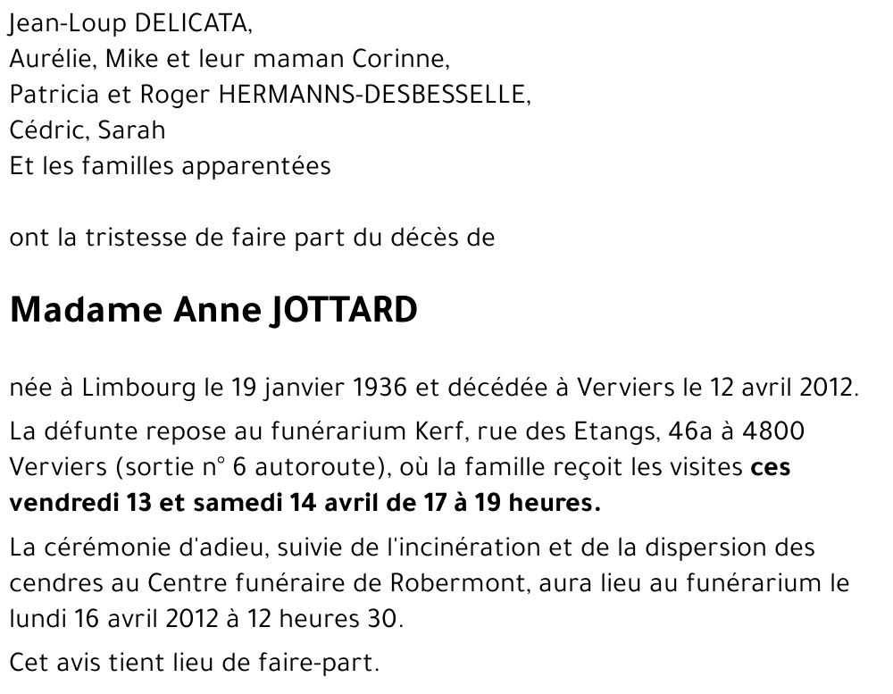 Anne JOTTARD