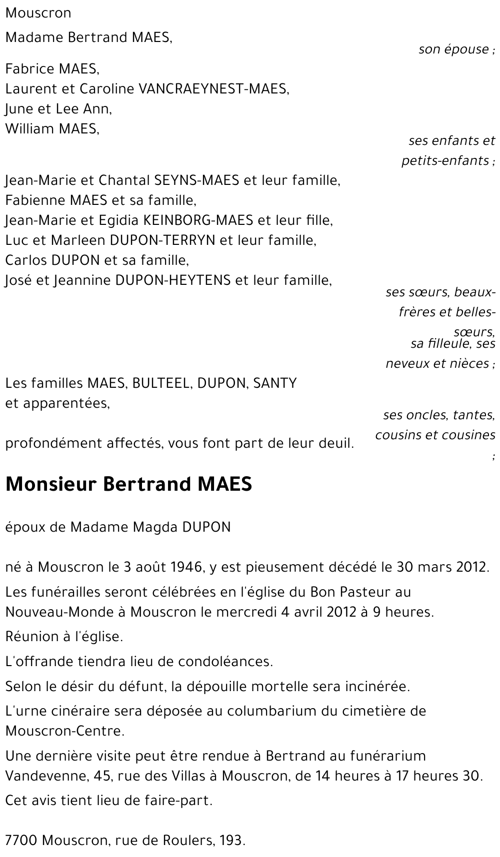Bertrand MAES