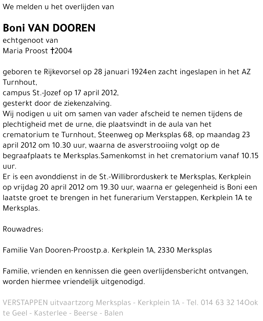 Boni Van Dooren