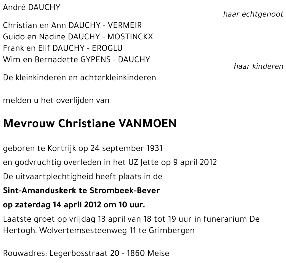 Christiane VANMOEN