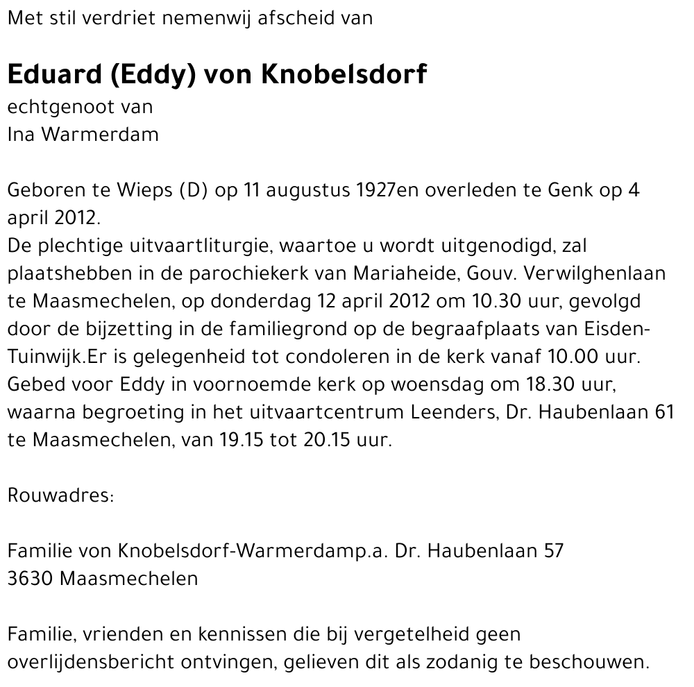 Eduard von Knobelsdorf