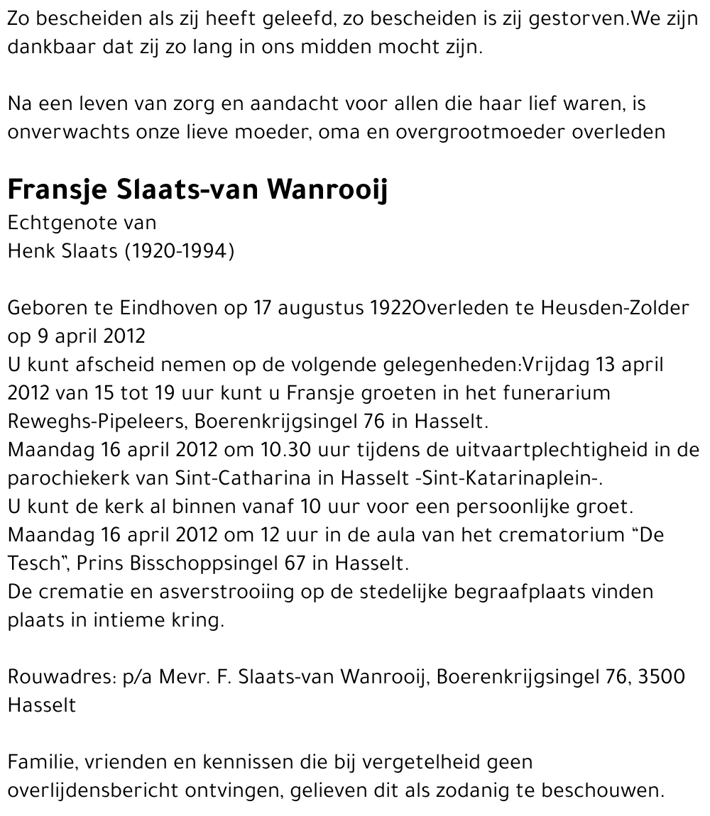 Francisca van Wanrooy