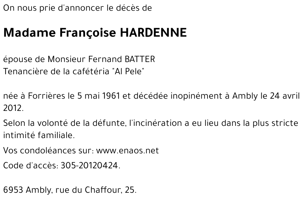 Françoise HARDENNE