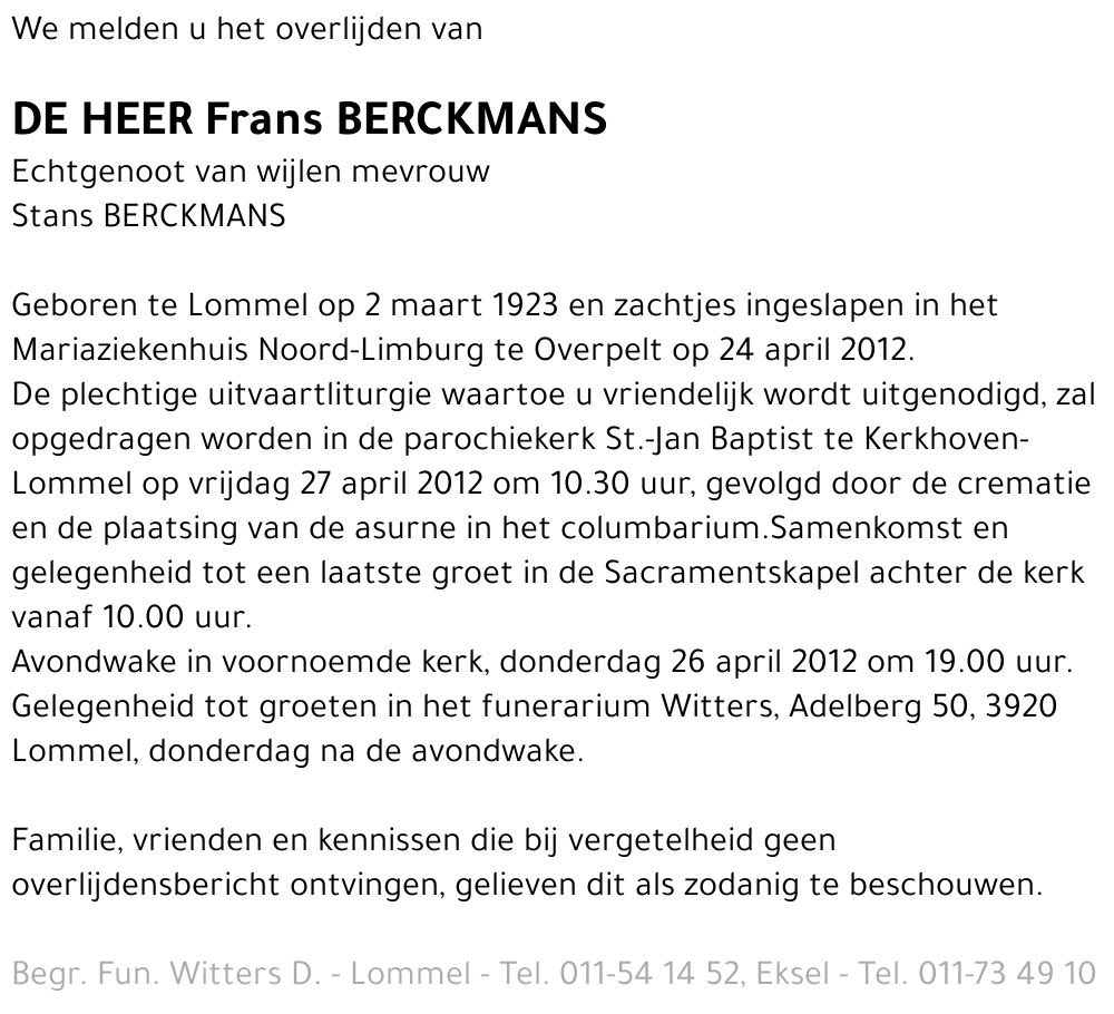 Frans Berckmans