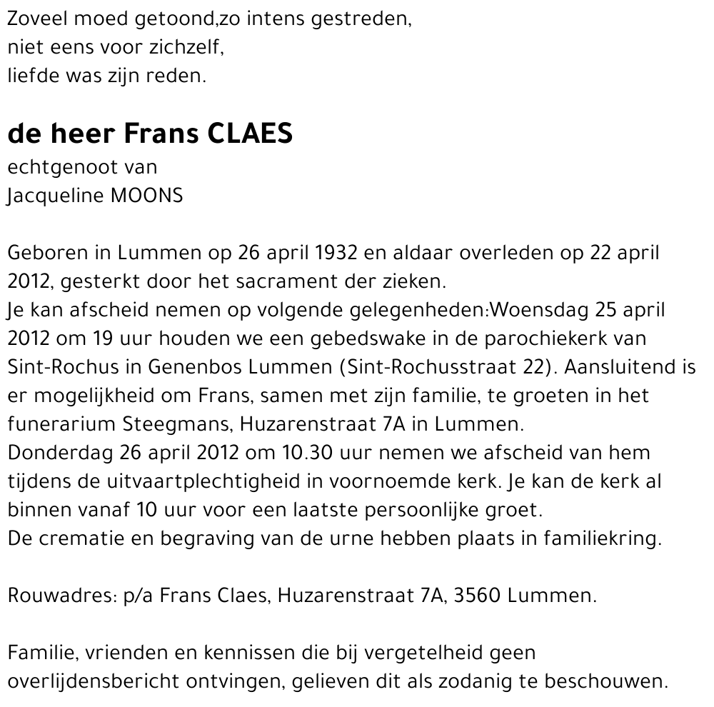 Frans CLAES