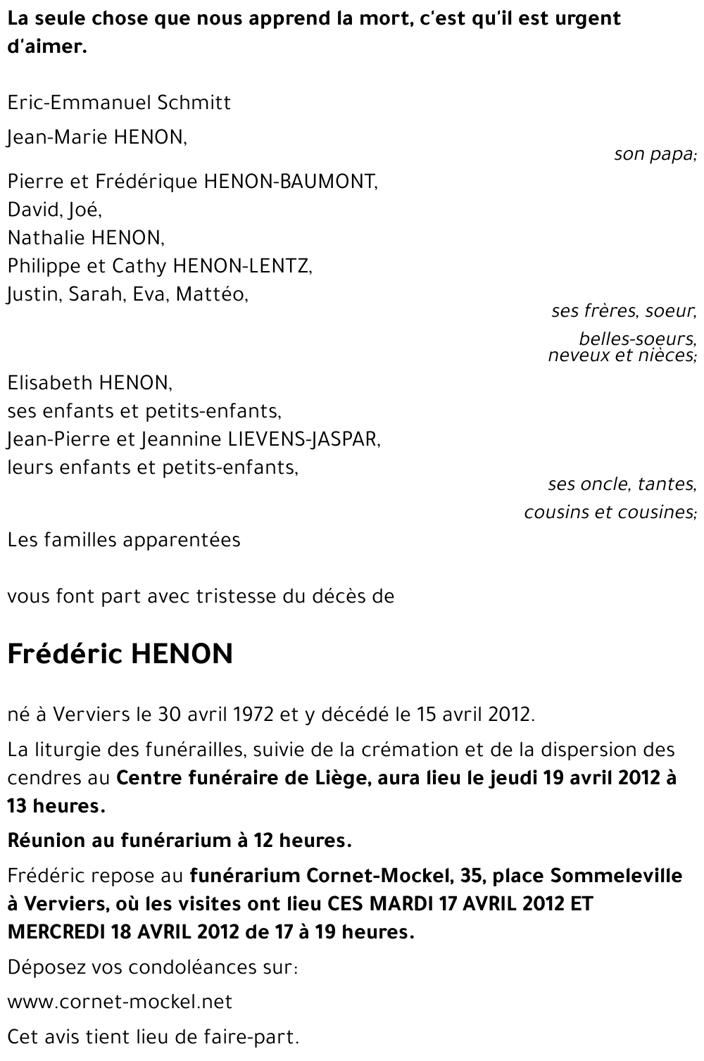 Frédéric HENON