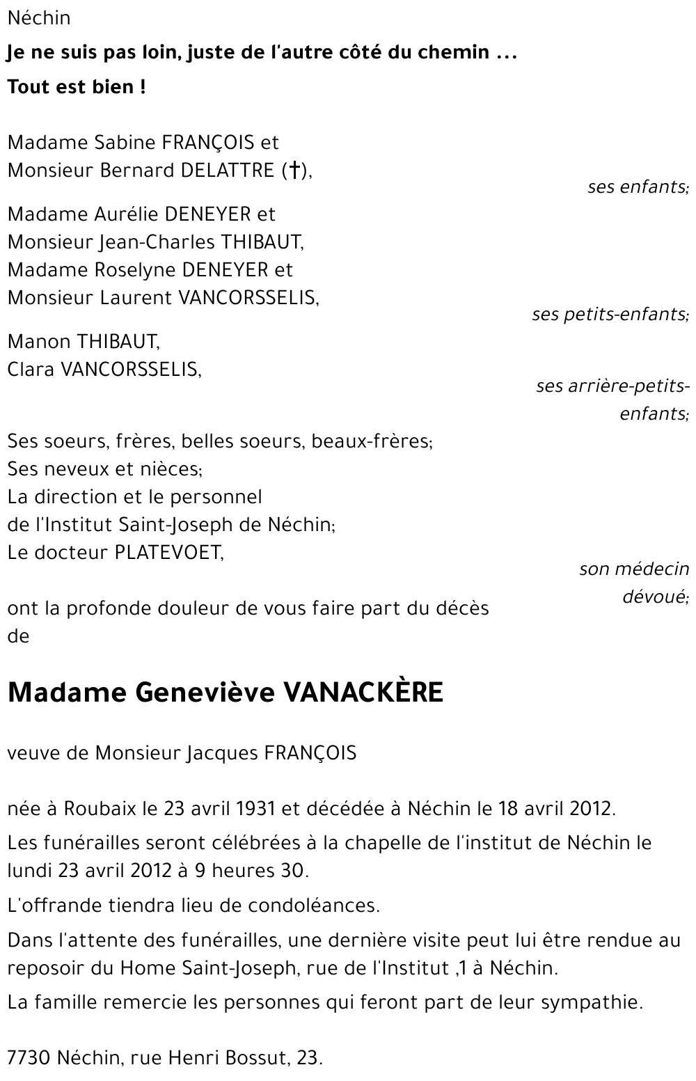 Geneviève Vanackère