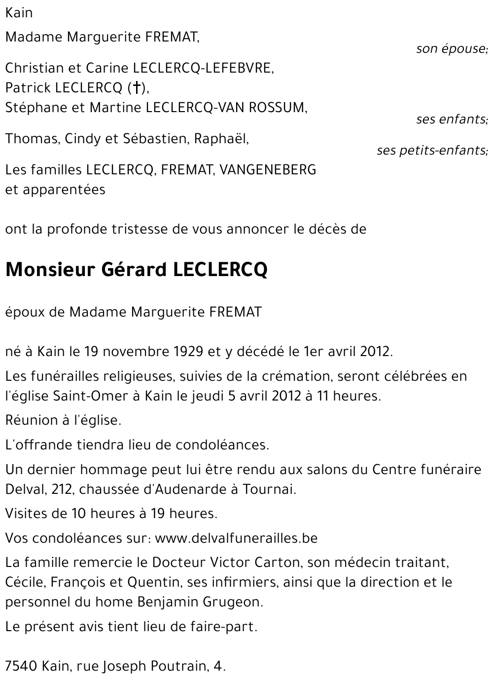 Gérard LECLERCQ
