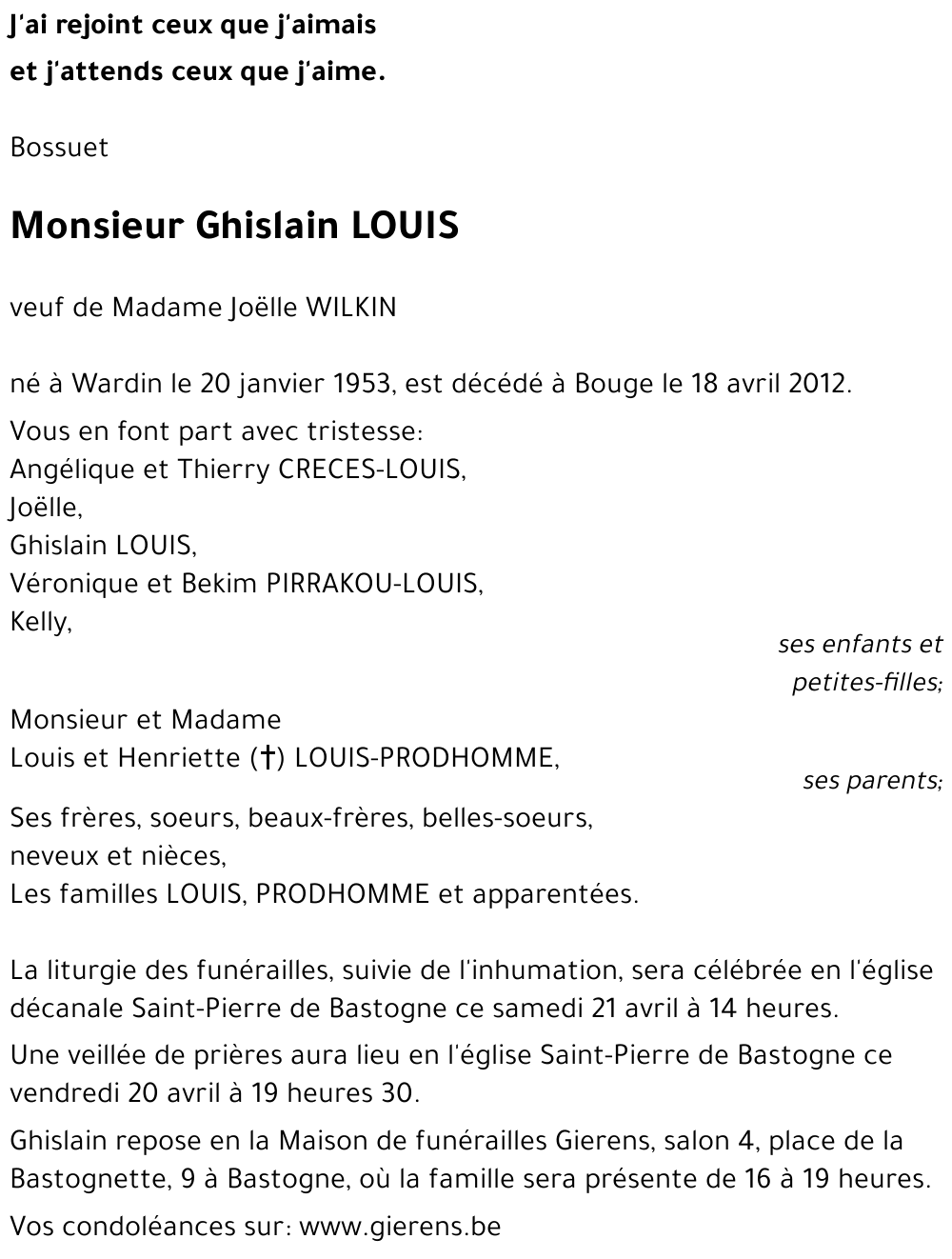 Ghislain LOUIS