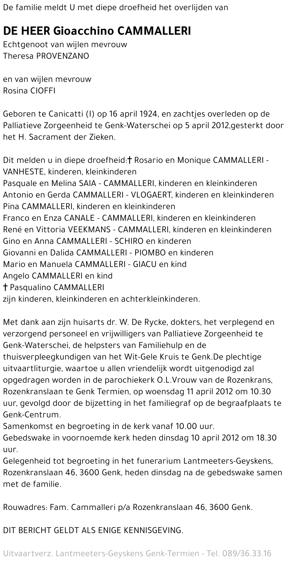 Gioacchino CAMMALLERI