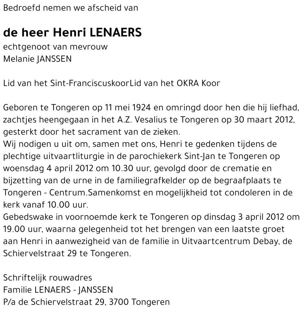Henri LENAERS