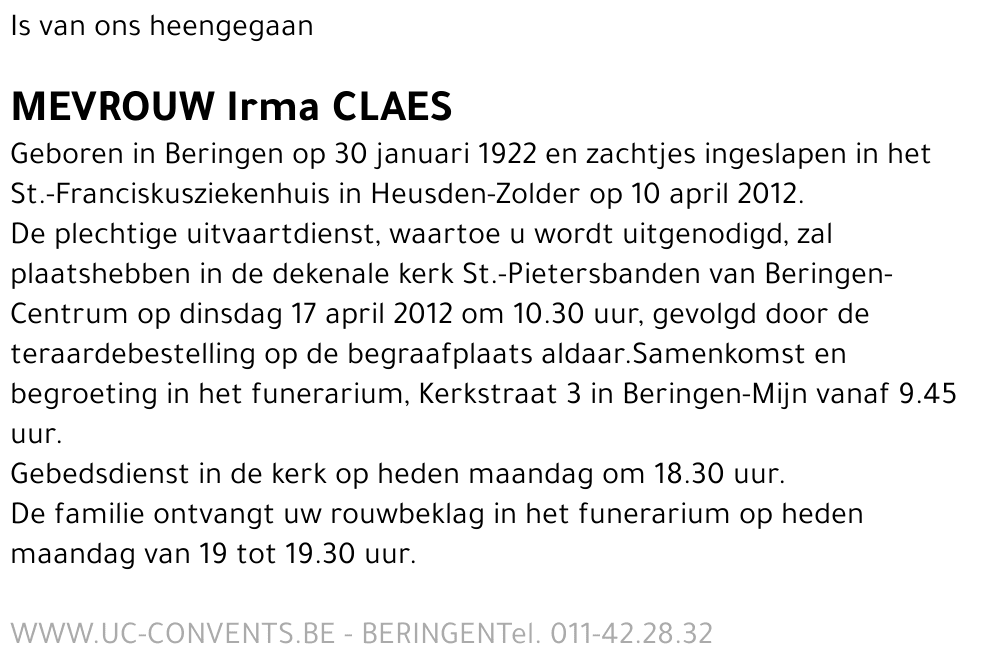 Irma Claes