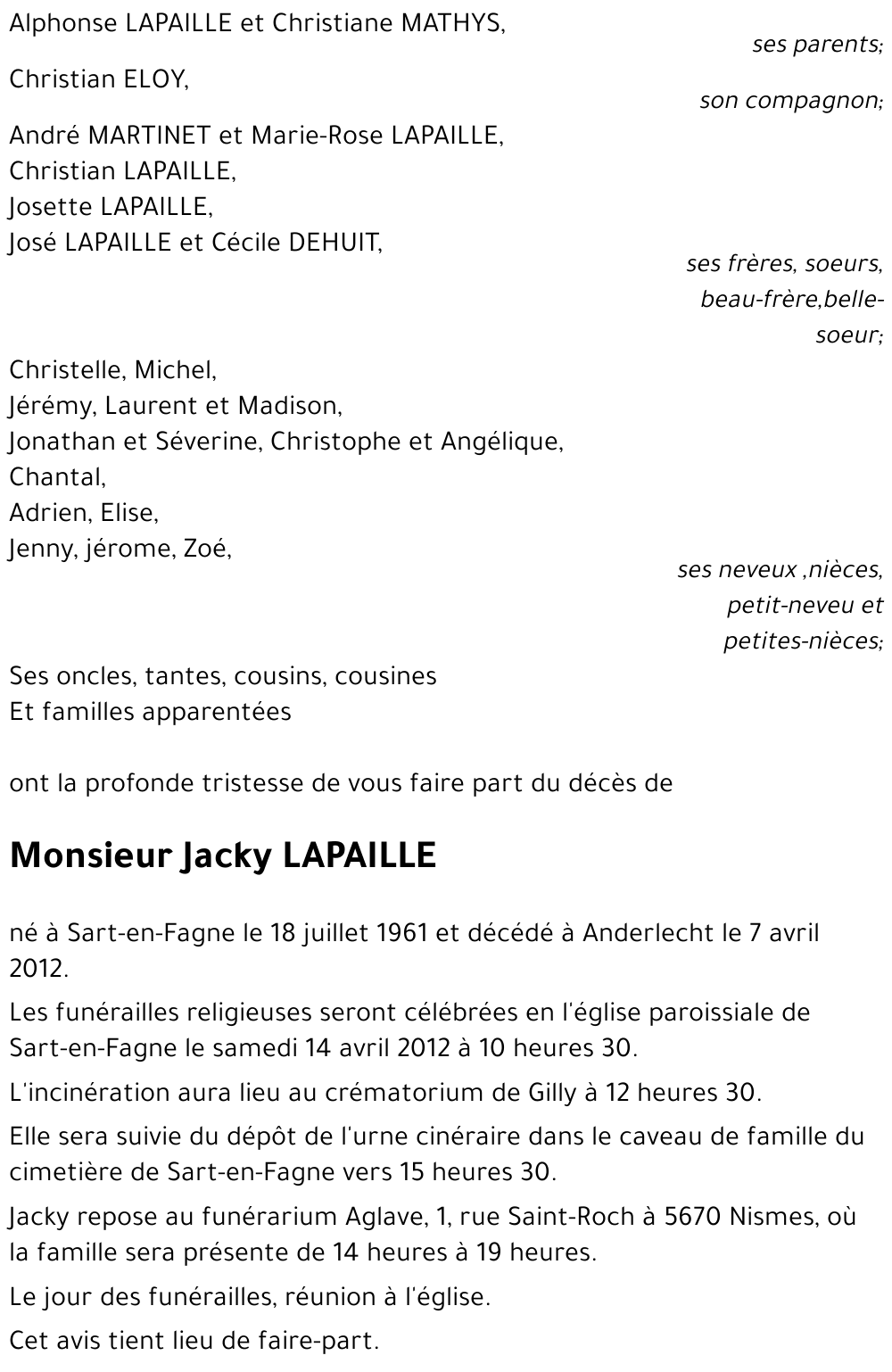 Jacky lapaille