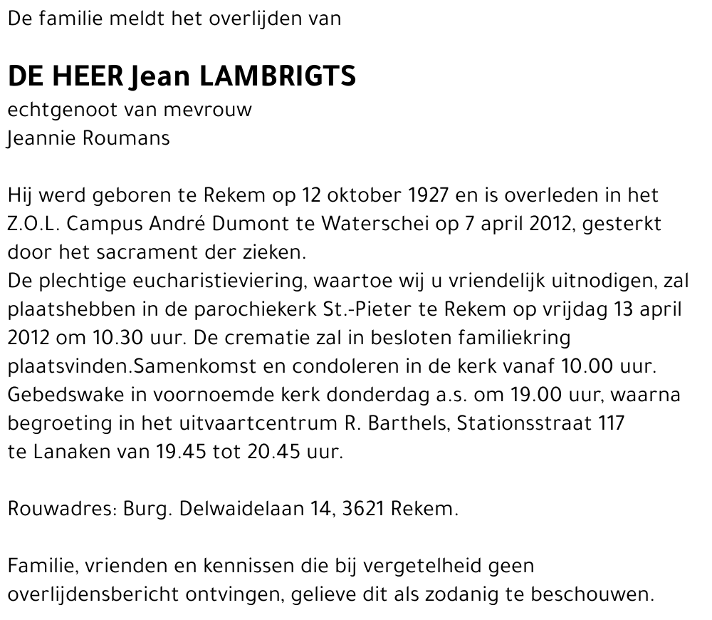 Jean Lambrigts